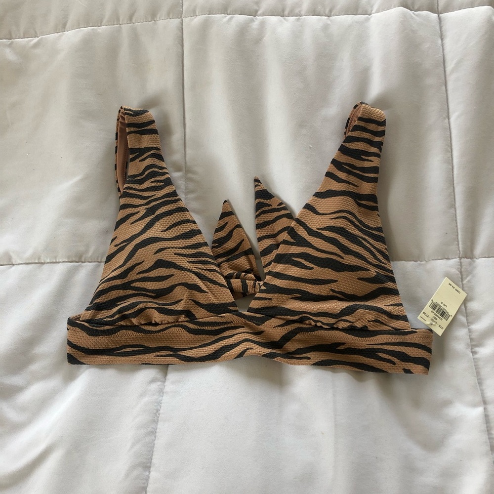 Aerie Tiger Print Bikini Top